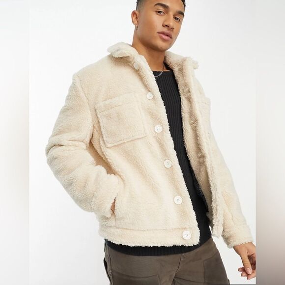 Harry Brown Borg jacket Cream 2XL NWT‎ IN PACKAGE